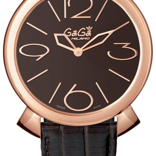 ガガミラノ スーパーコピーGaGa MILANO 時計 マニュアーレシン46mm ブラウンレザー 5091.03